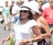 Joan Collins à Saint-Tropez, le 18 juillet 2010.