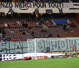 Le Parc des Princes remercie Jérôme Alonzo lors de la rencontre Nantes-PSG, le 14 septembre 2008 