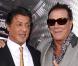 Sylvester Stallone et Mickey Rourke, lors de l'avant-première de  The Expendables , au Graumann's Chinese Theatre d'Hollywood, à Los Angeles, le 3 août 2010.