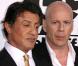 Sylvester Stallone et Bruce Willis, lors de l'avant-première de  The Expendables , au Graumann's Chinese Theatre d'Hollywood, à Los Angeles, le 3 août 2010.