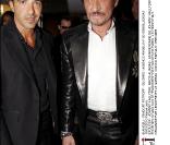 Nikos Aliagas et Johnny Hallyday le soir de son anniversaire le 15 juin à Paris