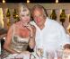 Ivana Trump et Massimo Gargia lors de la vente aux enchères au profit des assocation Tidène et Puits du désert le 26 août 2010 dans le domaine de Bertaud-Belieu à Saint-Tropez