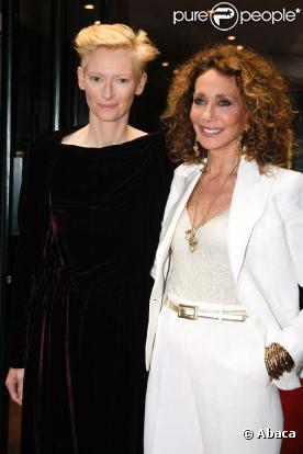 Avant-première d' Amore , à Paris, le 31 août 2010 : Tilda Swinton et Marisa Berenson 