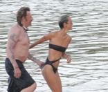 Johnny et Laeticia Hallyday à Saint-Barthélemy, août 2010