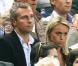 Cécile de Ménibus et son mari Yann Delaigue, à l'occasion du match France-Biélorussie, au Stade de France, à Saint-Denis, le 3 septembre 2010.