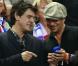 Marc Lavoine et Pascal Obispo, à l'occasion du match France-Biélorussie, au Stade de France, à Saint-Denis, le 3 septembre 2010.
