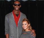 Chris Bosh et Adrienne Bosh durant le défilé Tracy Reese lors de la Mercedes Fashion Week de New York au Lincoln Center le 13 septembre 2010
