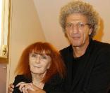 Sonia Rykiel et Elie Chouraqui, à l\'occasion de l\'avant-première de <em>Yves Saint Laurent - Pierre Bergé : L\'amour fou</em>, qui s\'est tenue au cinéma L\'Arlequin, à Paris, le 20 septembre 2010.