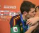 Iker Casillas vole un baiser à Sara Carbonero, le soir de la finale de la Coupe du Monde, le 11 juillet 2010