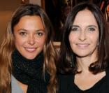 Sandrine Quétier et Nathalie Garcon lors de la soirée de lancement de la nouvelle collection de chaussures de Nathalie Garcon dans sa boutique de la Galerie Vivienne et inauguration du pop up store créé pour l'occasion le 27 septembre 2010