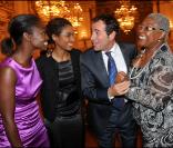 Aïssa Maïga, Sara Martins, Bernard Montiel et Firmine Richard au 4e Gala organisé au profit de l'association Maïsha Africa. Lyon, le 3 octobre