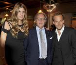 Bianca Brandolini d'Adda, Diego Della Valle et Stephen Dorff lors de la présentation de la collection Capsule Printemps-été 2011 Hogan by Karl Lagerfeld le 2 octobre 2010 à Paris