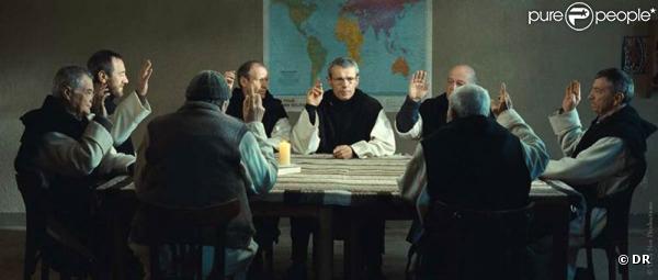 Des images de  Des Hommes et des Dieux , quatre semaines consécutives en tête du box-office français, le 7 octobre 2010.