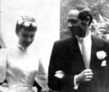 Mariage d'Audrey Hepburn avec Mel Ferrer en Suisse, le 25 septembre 1954 