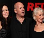 Mary-Louise Parker, Bruce Willis et Helen Mirren lors de la première du film RED à Londres, le 19 octobre 2010