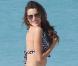 La belle Alessandra Ambrosio en shooting à Saint-Barthelemy, en octobre 2010.