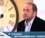 Alessandra Sublet reçoit Patrick Timsit dans  C à vous  et bat son record d'audience, le 1er novembre 2010