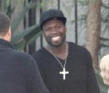 50 Cent et Chelsea Handler sortent d'un restaurant ensemble, à Los Angeles le 31 octobre 2010