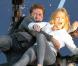 Shia LaBeouf et Rosie Huntington-Whiteley lors du tournage de  Transformers 3 , dans les studios de la Paramount, à Los Angeles, le 9 novembre 2010.