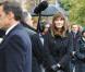 Carla Bruni lors des commémorations du 11 novembre à Paris, au pied de la statue de Georges Clemenceau.