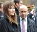 Carla Bruni lors des commémorations du 11 novembre à Paris, au pied de la statue de Georges Clemenceau.
