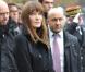 Carla Bruni lors des commémorations du 11 novembre à Paris, au pied de la statue de Georges Clemenceau.