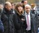 Carla Bruni lors des commémorations du 11 novembre à Paris, au pied de la statue de Georges Clemenceau.