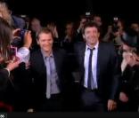 Patrick Bruel et Bénabar arrivent dans le studio Gabriel pour l'émission Champs-Elysées (diffusée le 13 novembre 2010 sur France 2)