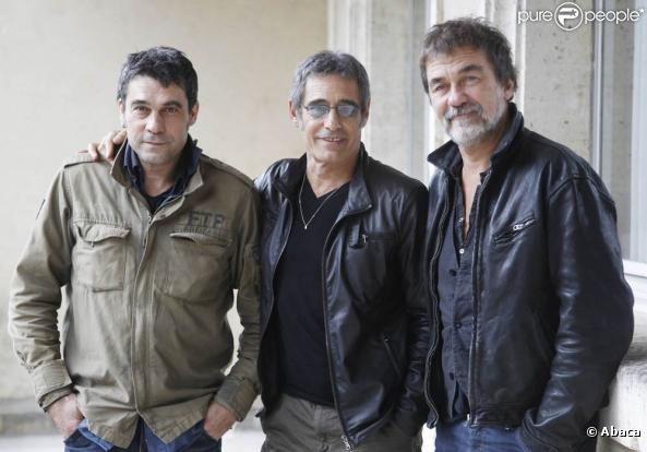Philippe Guillard, Gérard Lanvin et Olivier Marchal lors de la 19e édition du Festival du Film de Sarlat, où ils ont présenté  Le Fils à Jo , qui a remporté le Grand Prix, le 14 novembre 2010.