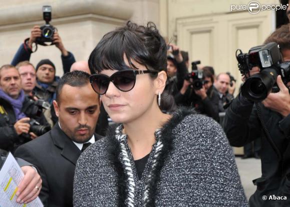 Lily Allen, défilé Chanel, le 5 octobre 2010