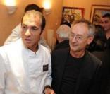 Christophe Pinna et Michael Jones lors de la 14ème édition de la soirée La toque et les Sportifs, avec le chef Philippe Da Silva aux Gorges de Pennafort à Callas dans le Var en novembre 2010 