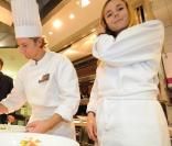 Gwendal Peizerat et Alizée Cornet lors de la 14ème édition de la soirée La toque et les Sportifs, avec le chef Philippe Da Silva aux Gorges de Pennafort à Callas dans le Var en novembre 2010 