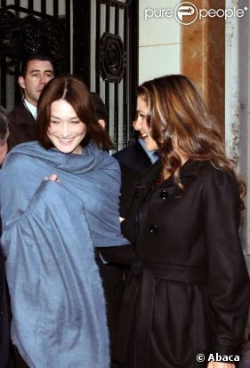 Carla Bruni-Sarkozy très complices avec la Reine Rania