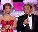 Sylvie Tellier est accueillie par Jean-Pierre Foucault sur la scène du Zénith de Caen.