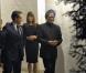 Carla Bruni et Nicolas Sarkozy sont reçus par le Premier ministre indien, Manmohan Singh et son épouse. New Delhi, le 5 décembre