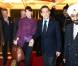Carla Bruni et Nicolas Sarkozy après une parenthèse romantique notamment consacrée au Taj Mahal privatisé pour eux, arrivent à New Delhi. Le 5 décembre 2010