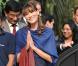 Carla Bruni a visité un hôpital de New Delhi, le 6 décembre 2010.