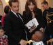 Nicolas Sarkozy et Carla Bruni lors du Noël de l'Elysée le 15 décembre 2010 au Palais présidentiel