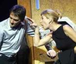 Pierre Palmade et Michèle Laroque sur scène en juin 2002. 