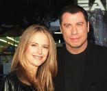 John Travolta et Kelly Preston en 2000 à Los Angeles pour l\'avant-première de Battlefield Earth<br />