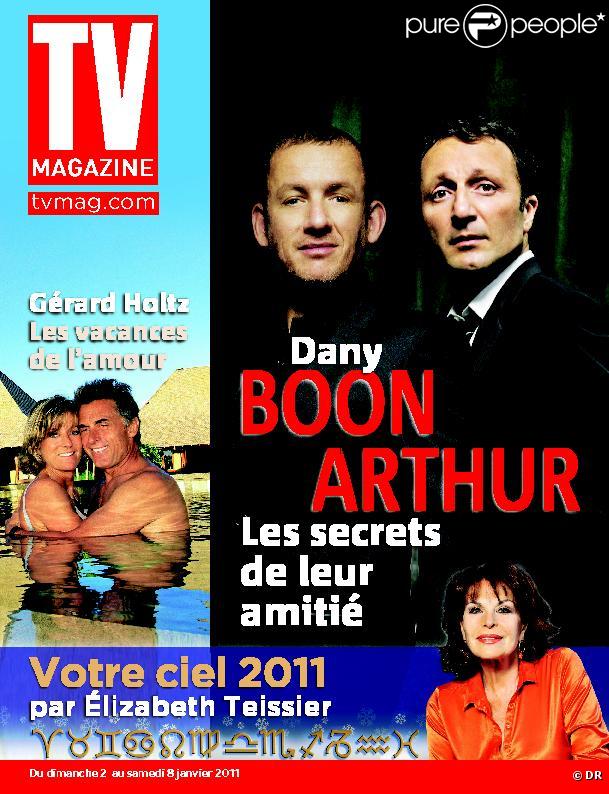 Arthur et Dany Boon en couverture de  TV Mag , programmes du 2 au 8 janvier 2011
