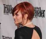 Ashlee Simpson enceinte (?) à la soirée Condé Nast Traveler, à New York, le 17/04/08