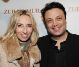 Alexandra Golovanoff et Zuhair Murad au défilé Haute Couture Zuhair Murad printemps-été 2011, le 25 janvier 2011.