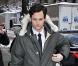 Penn Badgley sur le tournage de Gossip Girl, le 27 janvier 2011