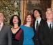 Matthew Weiner et sa femme Linda Brettier, Christina Hendricks et son compagnon Geoffrey Arend, et John Slattery et sa femme Talia Balsam, à l'Hôtel de Ville de Paris, le 8 février 2011.