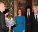La sublime Christina Hendricks et son compagnon Geoffrey Arend à l'Hôtel de Ville de Paris, le 8 février 2011.
