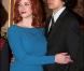 La sublime Christina Hendricks et son compagnon Geoffrey Arend à l'Hôtel de Ville de Paris, le 8 février 2011.