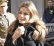 Letizia d'Espagne visite une station de radio à Madrid, le 9 février 2011.