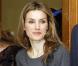 Letizia d'Espagne visite une station de radio à Madrid, le 9 février 2011.