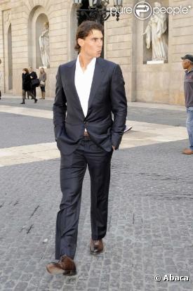 Rafael Nadal, présentation de l'Open de Barcelone, à Barcelone, le 8 février 2011